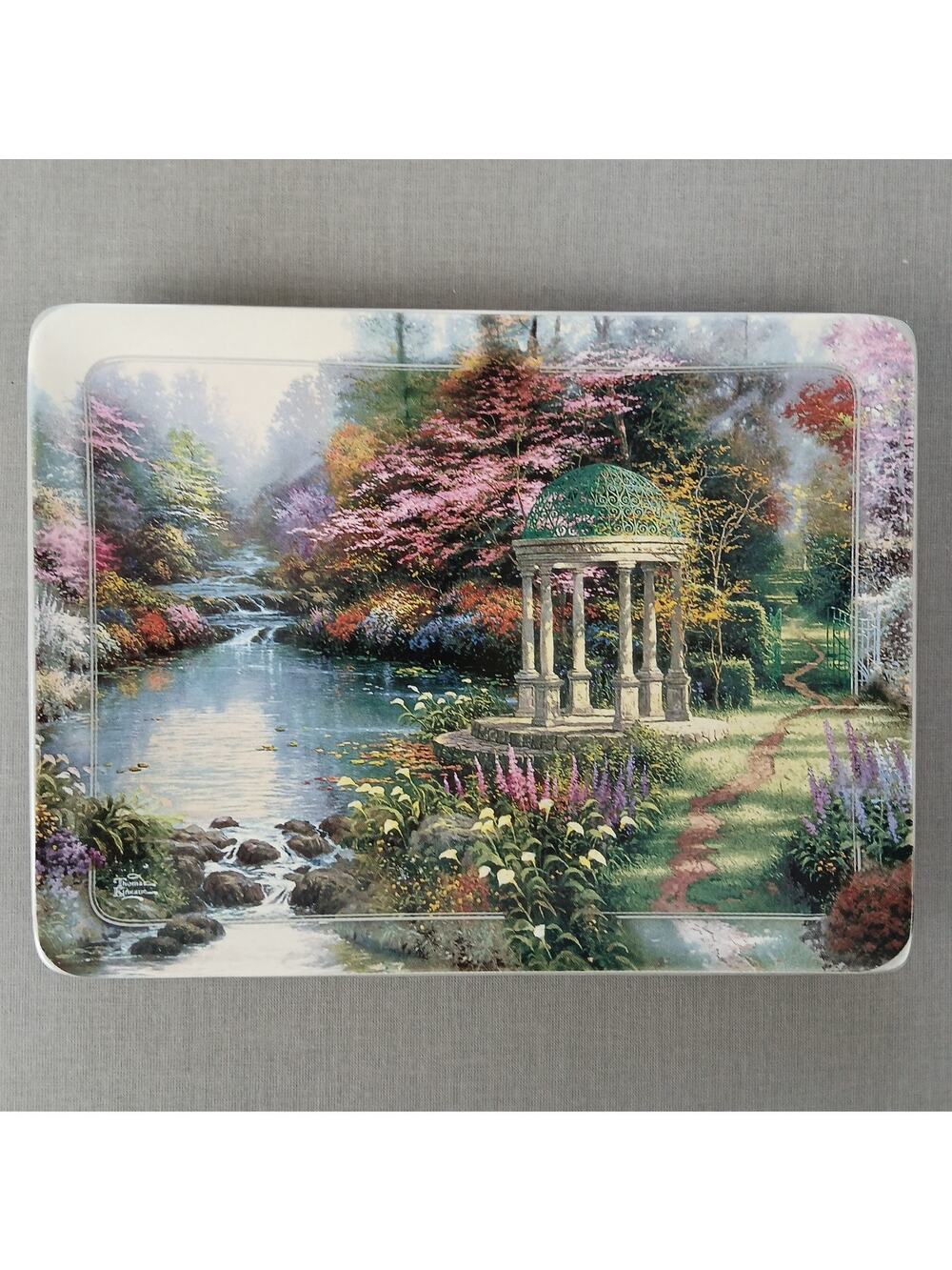 Thomas Kinkade "The Garden of Prayer" Plate Bradford Exchange collection +COA